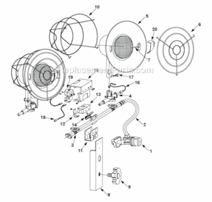 Page A Diagram and Parts List for PT-30-TTC  Pro Temp Heater